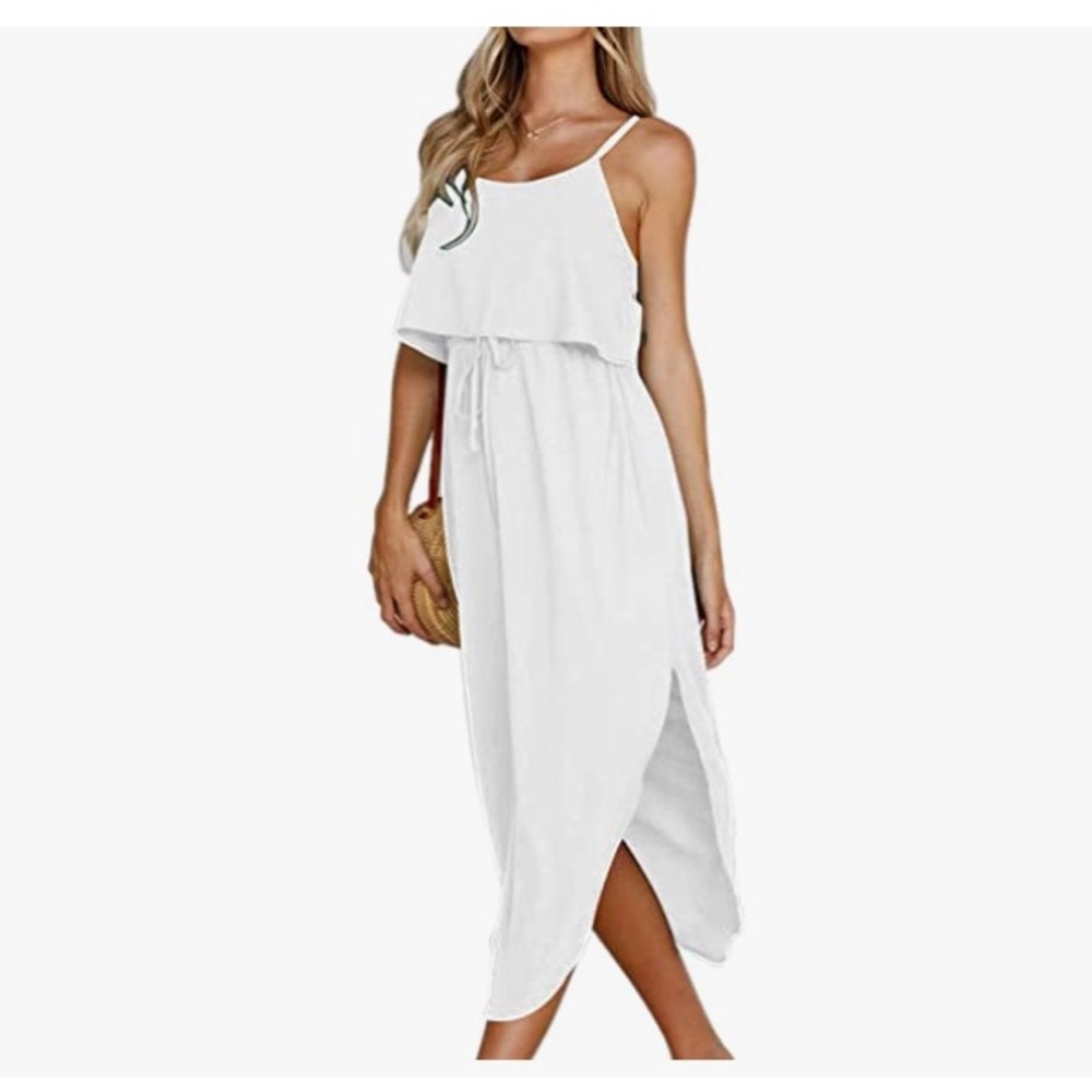 Women's Summer Chiffon Dress for Women Dress with Adjustable Shoulder Strap-BNIP